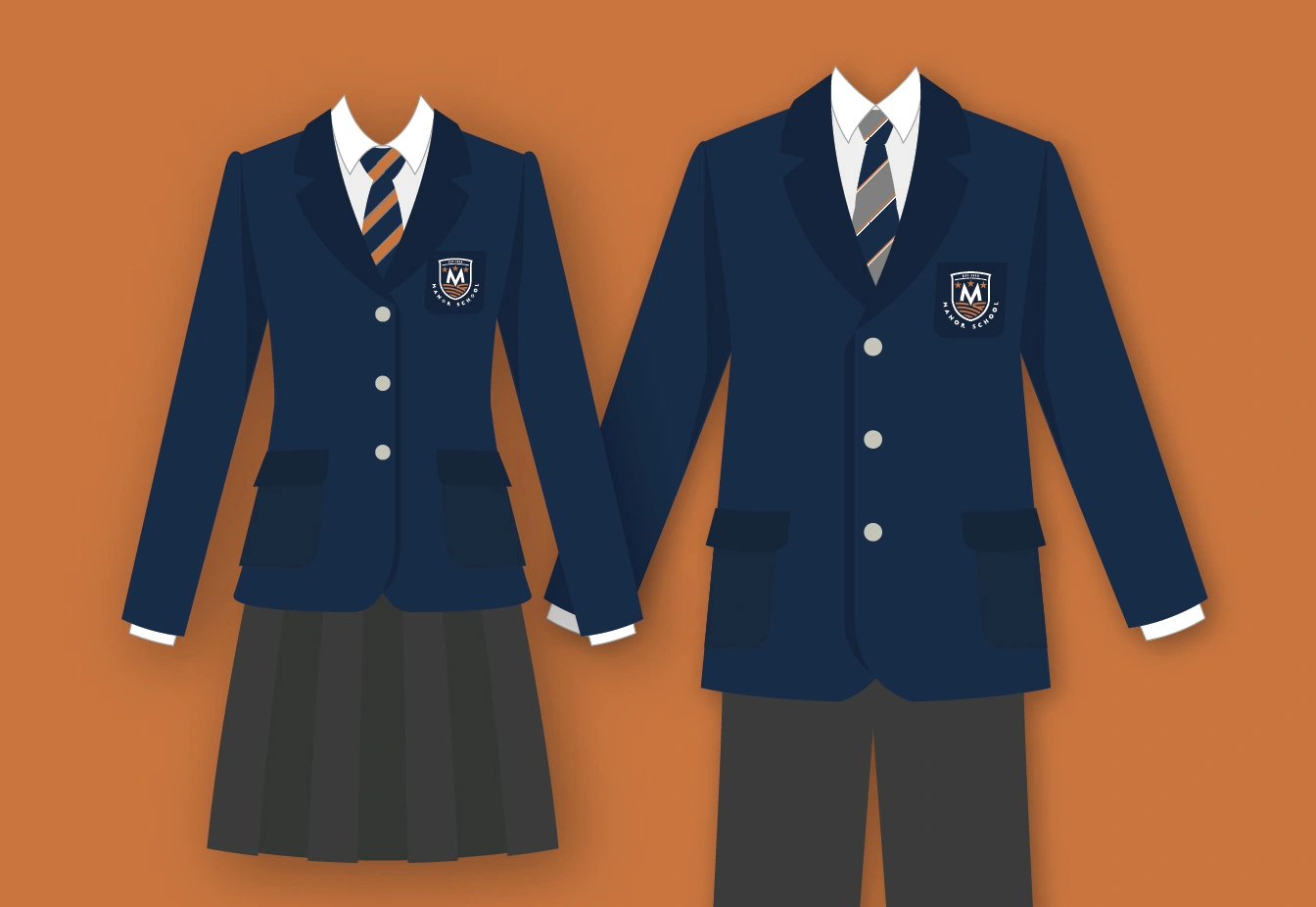 Image of two school blazers